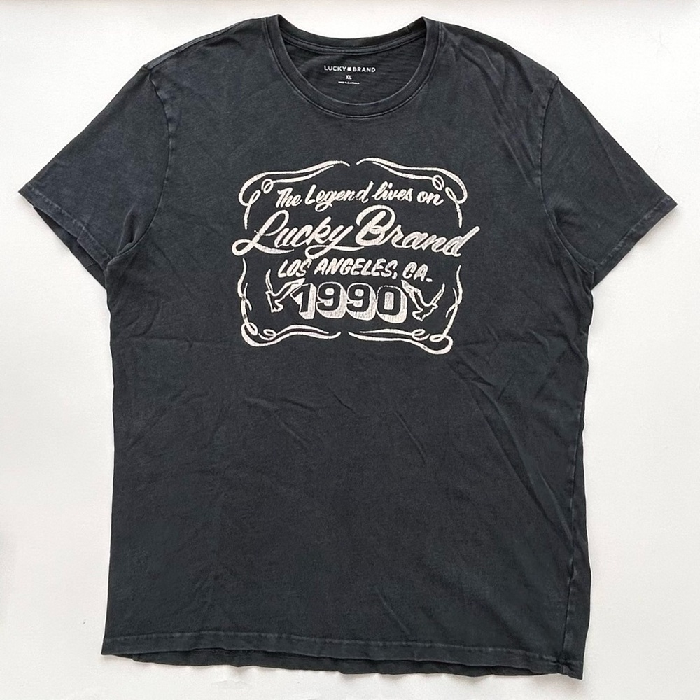 Lucky Brand Los Angeles California California Grey Graphic T Shirt Size Men’s XL